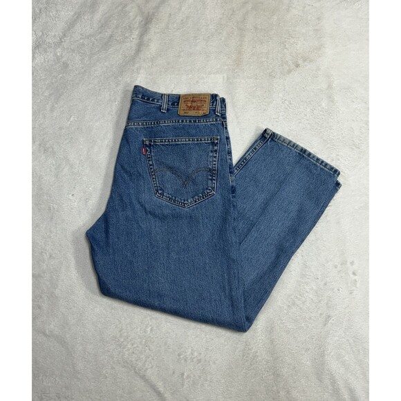 Y2K Levi's 550 Jeans Men's Size 38x30 Blue Relaxed Fit Medium Wash Denim - Picture 1 of 9